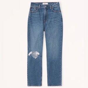 Abercrombie & Fitch Distressed Blue Straight Jeans